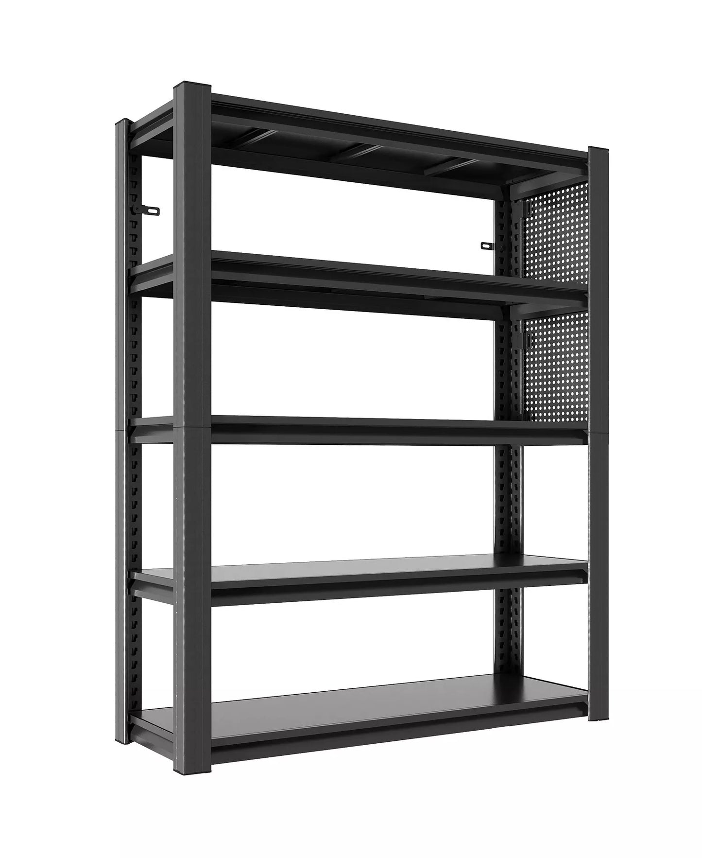 5-Tier Metal Shelving with Pegboard - 2000lbs Heavy Duty Adjustable Storage Rack