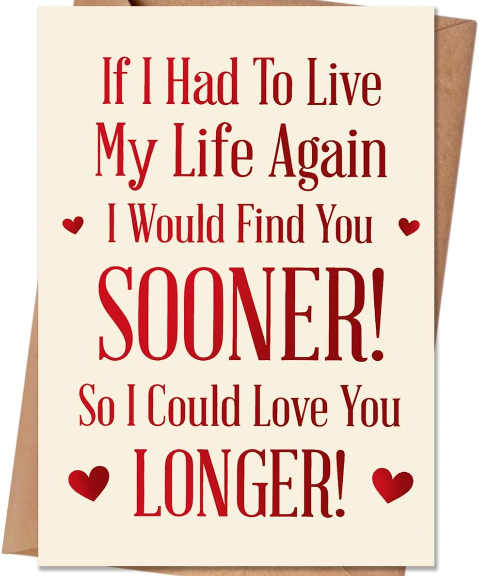 Anniversary Card£¬Valentine's Day Cards for Him Her, Valentines Day Gifts for Women Men, Valentines Card for Husband Boyfriend Wife Girlfriend, Vday Gift