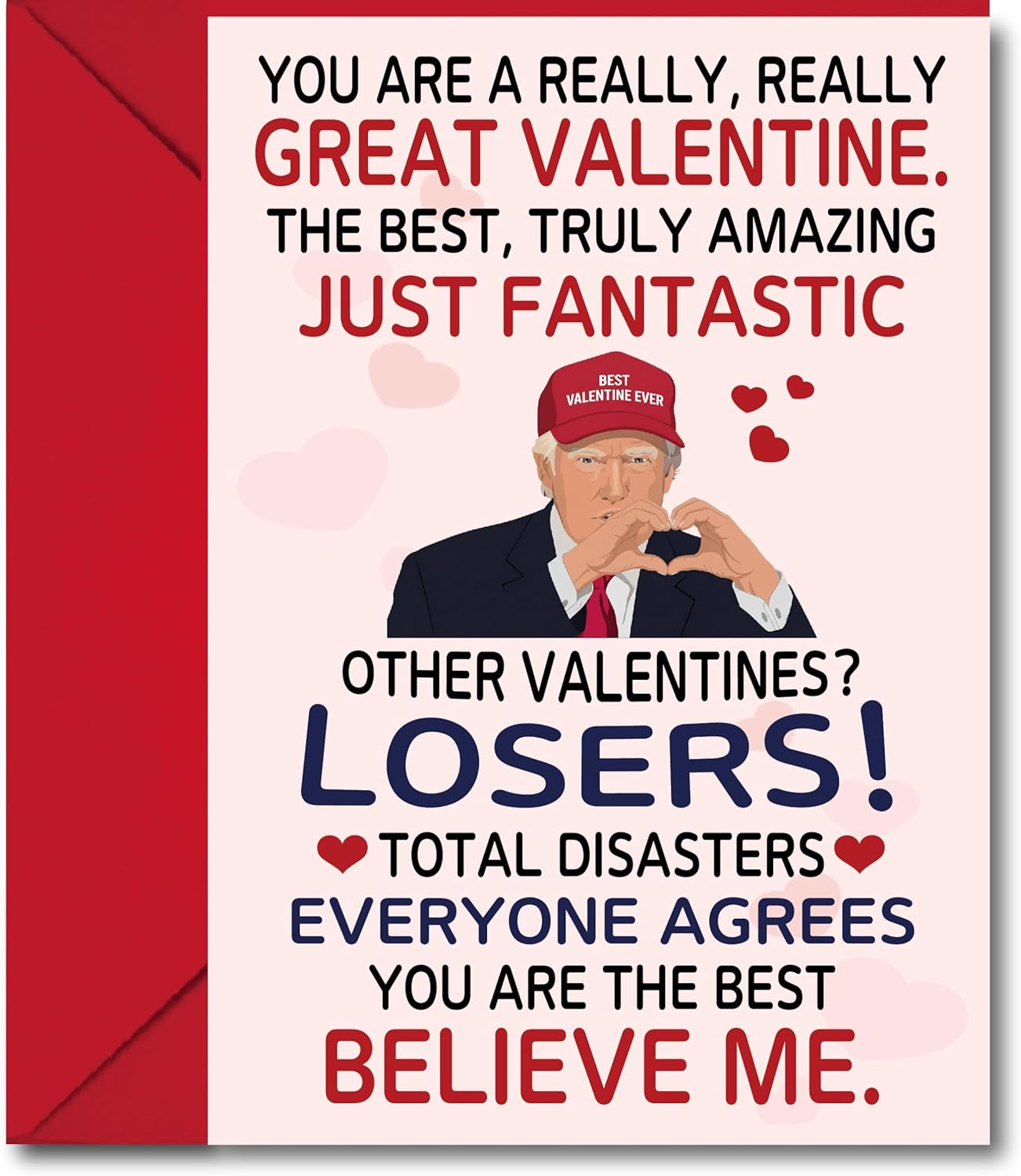 Funny Trump Valentines Day Card ¨C Hilarious & Heartfelt Love Card for Boyfriend, Girlfriend, Husband, or Wife ¨C Premium Quality Romantic Humor Card for Valentine¡¯s Day or Unique Love Gift