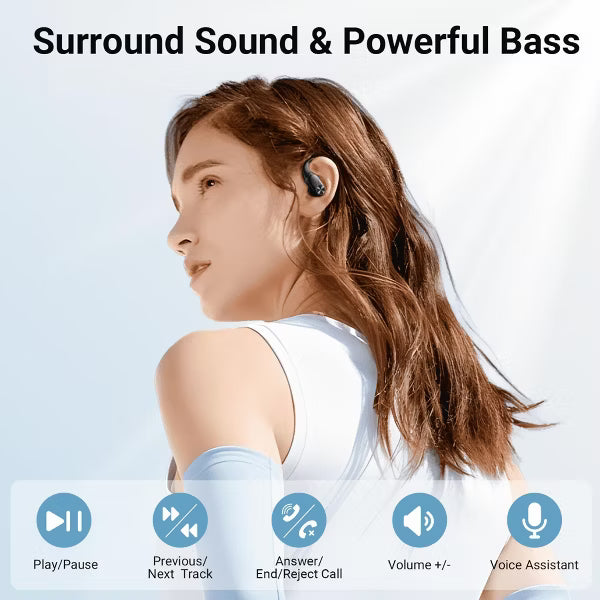 VEAT00L Wireless Earbud, 80Hrs Bluetooth 5.3 Headphones IP7 Waterproof for Sport, Running Wireless Earphones