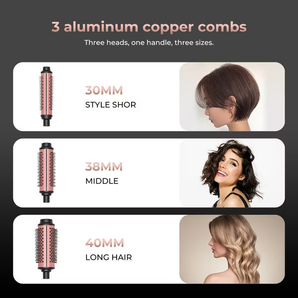 Dryhsip 3-in-1 Curling Iron Wand, 3 Temp Settings 250°F-410°F, Negative Ion Anti-Frizz, Fast Heat-Up, Safe for All Hair Types