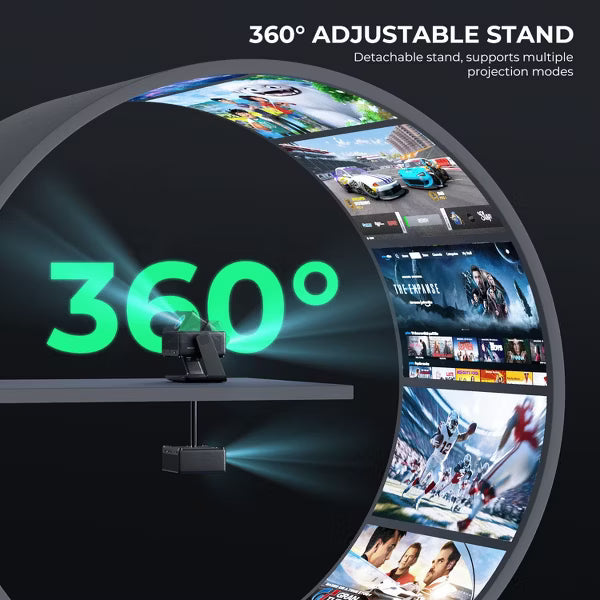 ARTSEA Projector 4K Support, Native 1080P Projector with Wifi and Bluetooth Video Projector
