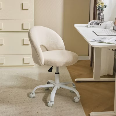 Karl Home |Khaki 21 inch W Small Office Chair Task Chair With Wheels
