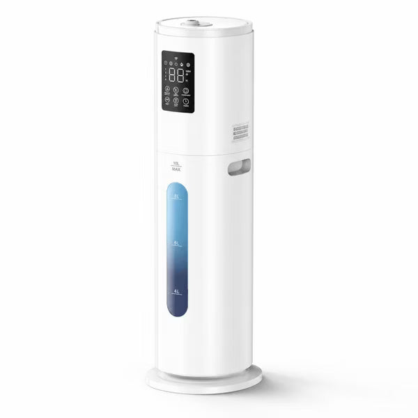 Teendow Floor Standing Humidifier, Top Fill Cool Mist Humidifiers for Large Room & Bedroom, Quiet Ultrasonic Humidifier with Adjustable Mist, White
