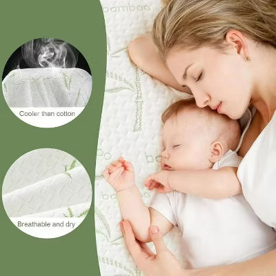 Hoey Full Waterproof Mattress Protector – Bamboo Rayon, Soft, Breathable, Cooling Fitted Cover, Fits Up to 21" Deep Pocket