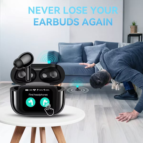 VEAT00L X7 Wireless Earbuds, 80H Playtime, Bluetooth 5.3, IPX7 Waterproof, Sports Earhooks, ENC Mics, Deep Bass, for Android iOS