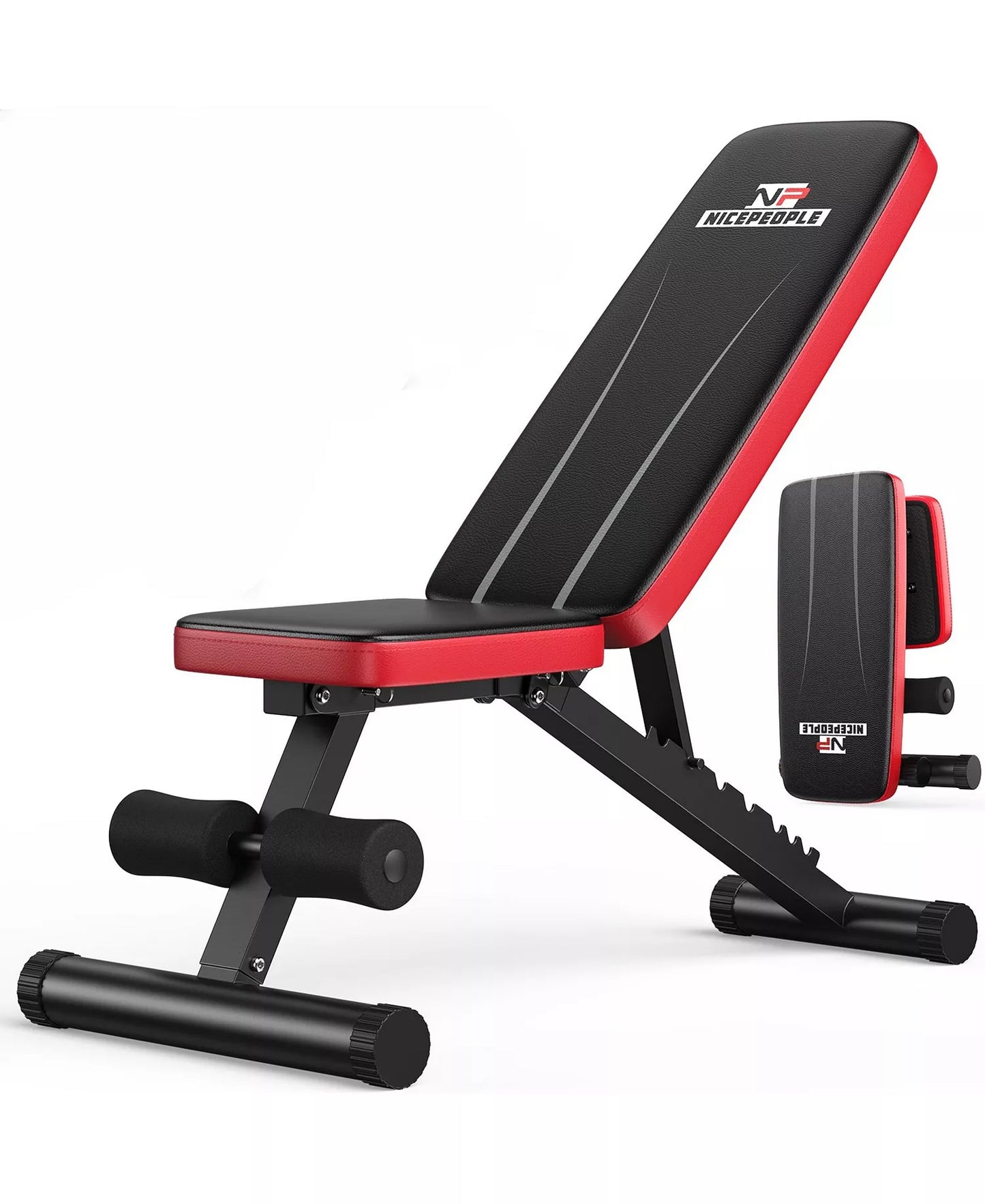 Foldable Adjustable Weight Bench, 660LBS 8-Position Incline Bench for Chest Shoulder Home Gym