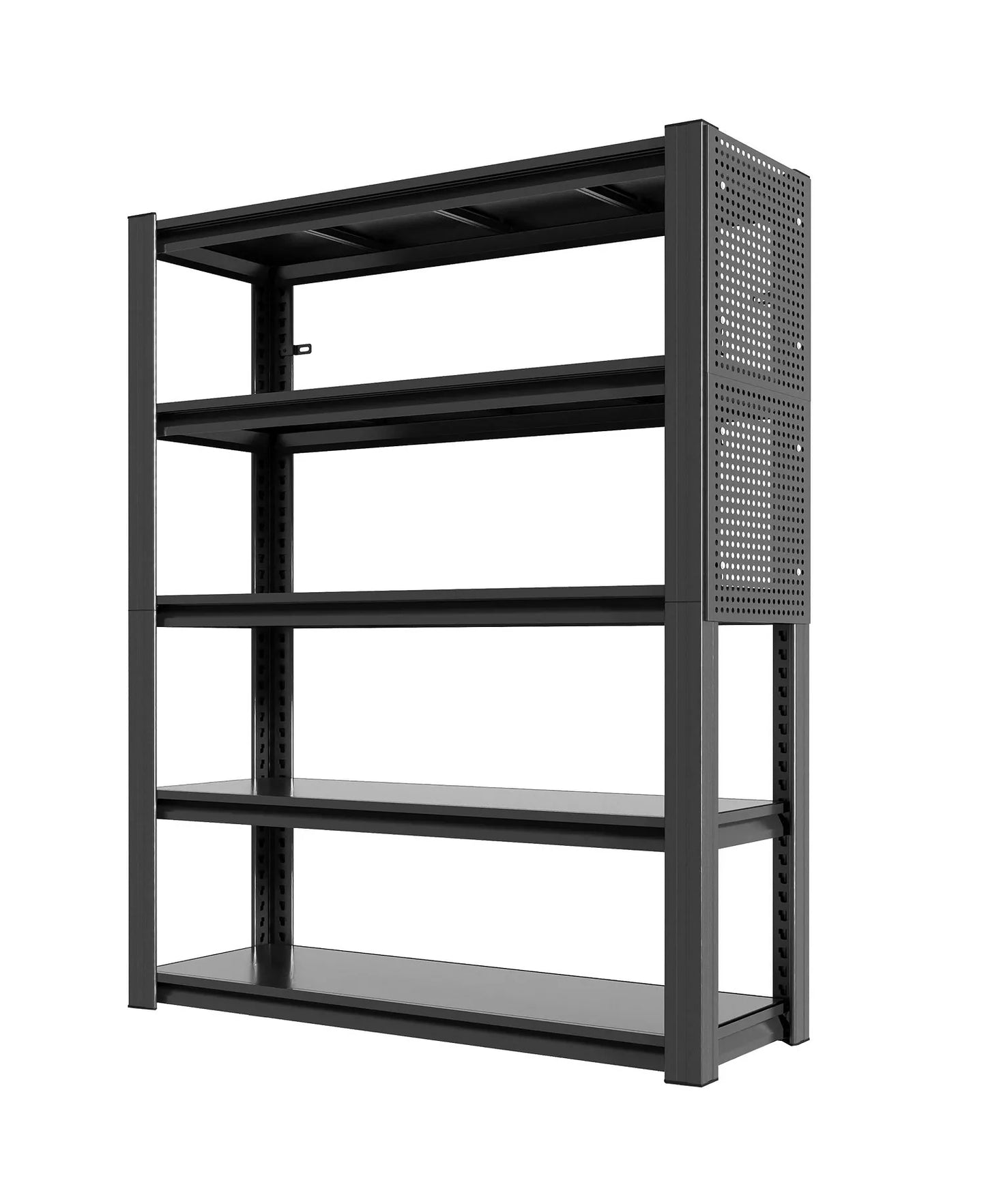 5-Tier Metal Shelving with Pegboard - 2000lbs Heavy Duty Adjustable Storage Rack