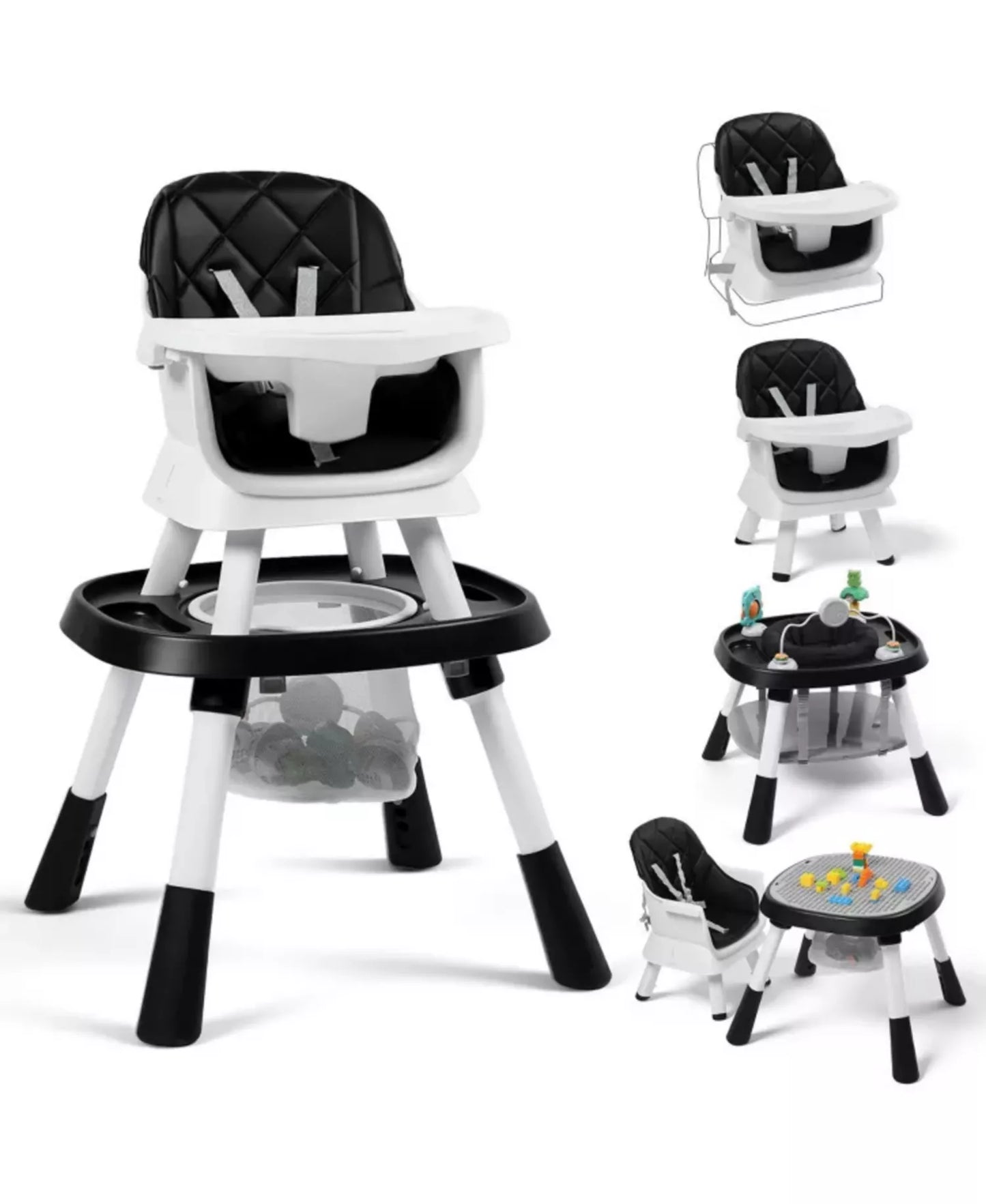 15-in-1 Baby High Chair Converts to Activity Center and Booster Seat with Removable Tray