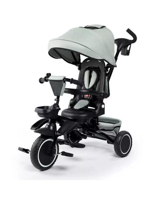 8-in-1 Kids Tricycle with Adjustable Push Handle, Canopy and Storage