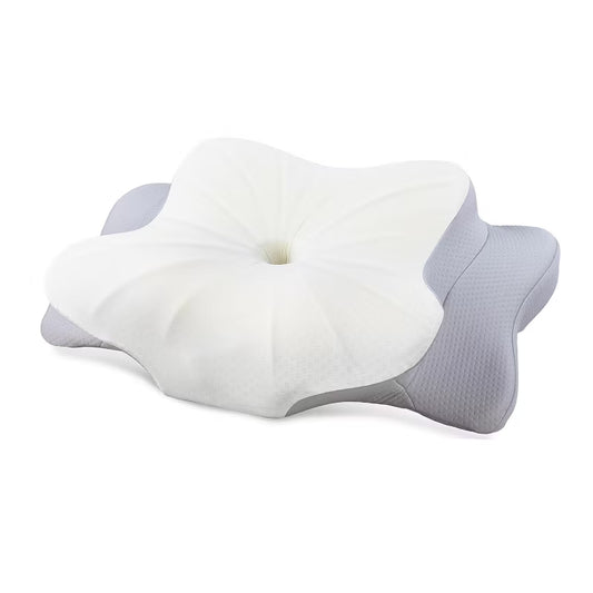 Cervical Pillow, Contour Memory Foam Pillow, Ergonomic Neck Support Pillow for Side Back Stomach Sleepers with Pillowcase-Queen Size
