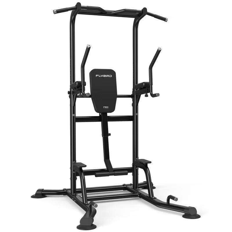 FED FITNESS Adjustable Multi-Function Pull Up & Dip Station,800 lbs Capacity, Home Gym Strength & Ab Workout