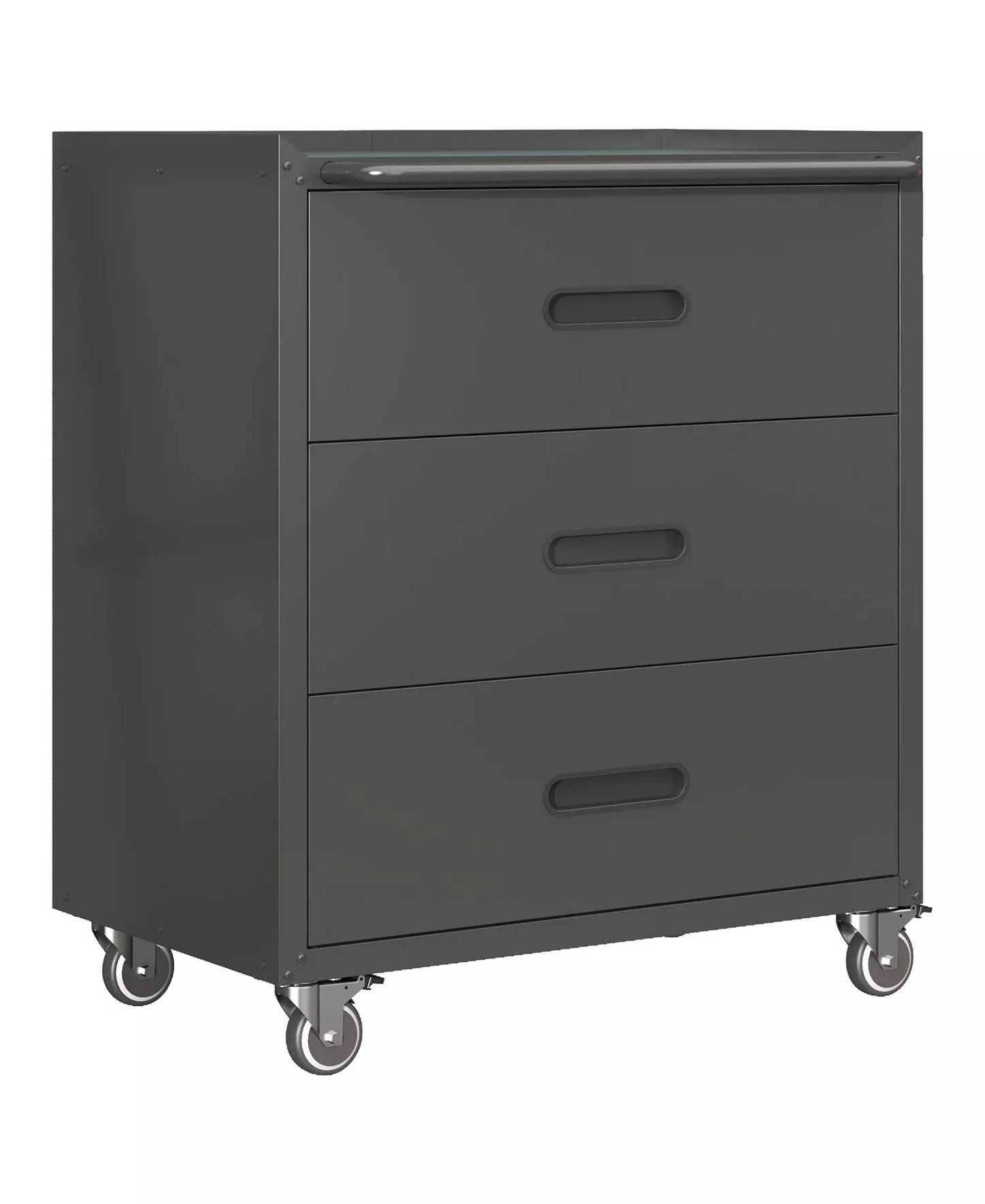 3-Drawer Heavy Duty Metal Storage Cabinet - Rolling Steel Tool Chest with 360degree(s) Wheels