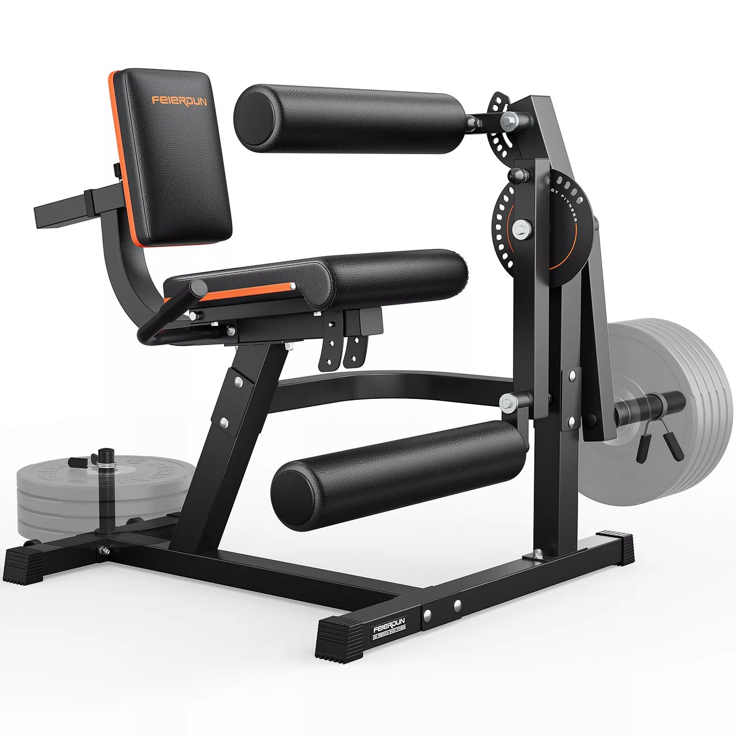 700LBS Integrated 4-in-1 Leg Curl and Extension Machine, Adjustable Lower Body Strength Workout Equipment for Home Gym