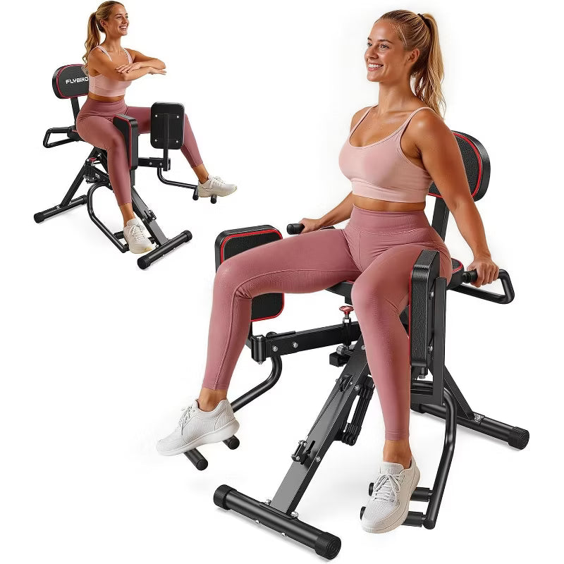 FED FITNESS 2-in-1 Hip Adductor & Abductor Machine, 6 Adjustable Resistance Bands,Dual Foot Bar, Home Gym for Glute & Inner Thigh