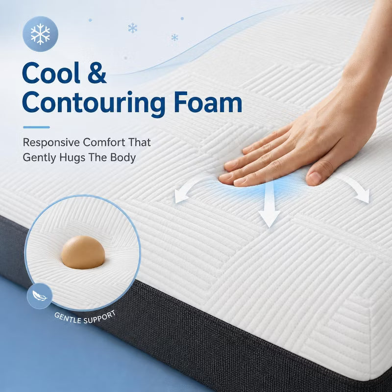 10 inch Full comfortable memory foam mattress, breathable high-quality foam mattress
