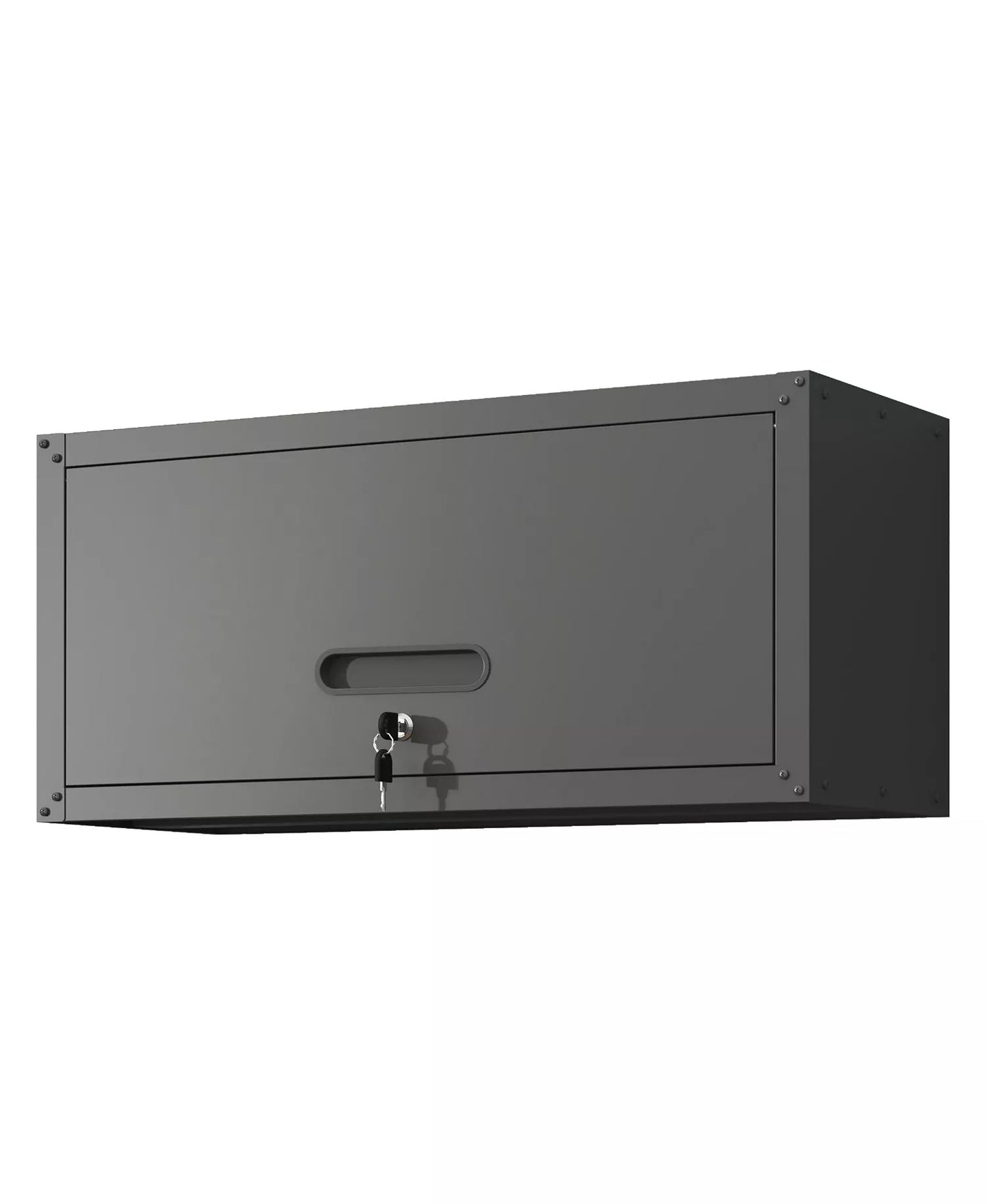 30" Heavy-Duty Wall Mounted Metal Cabinet - Lockable Garage Storage