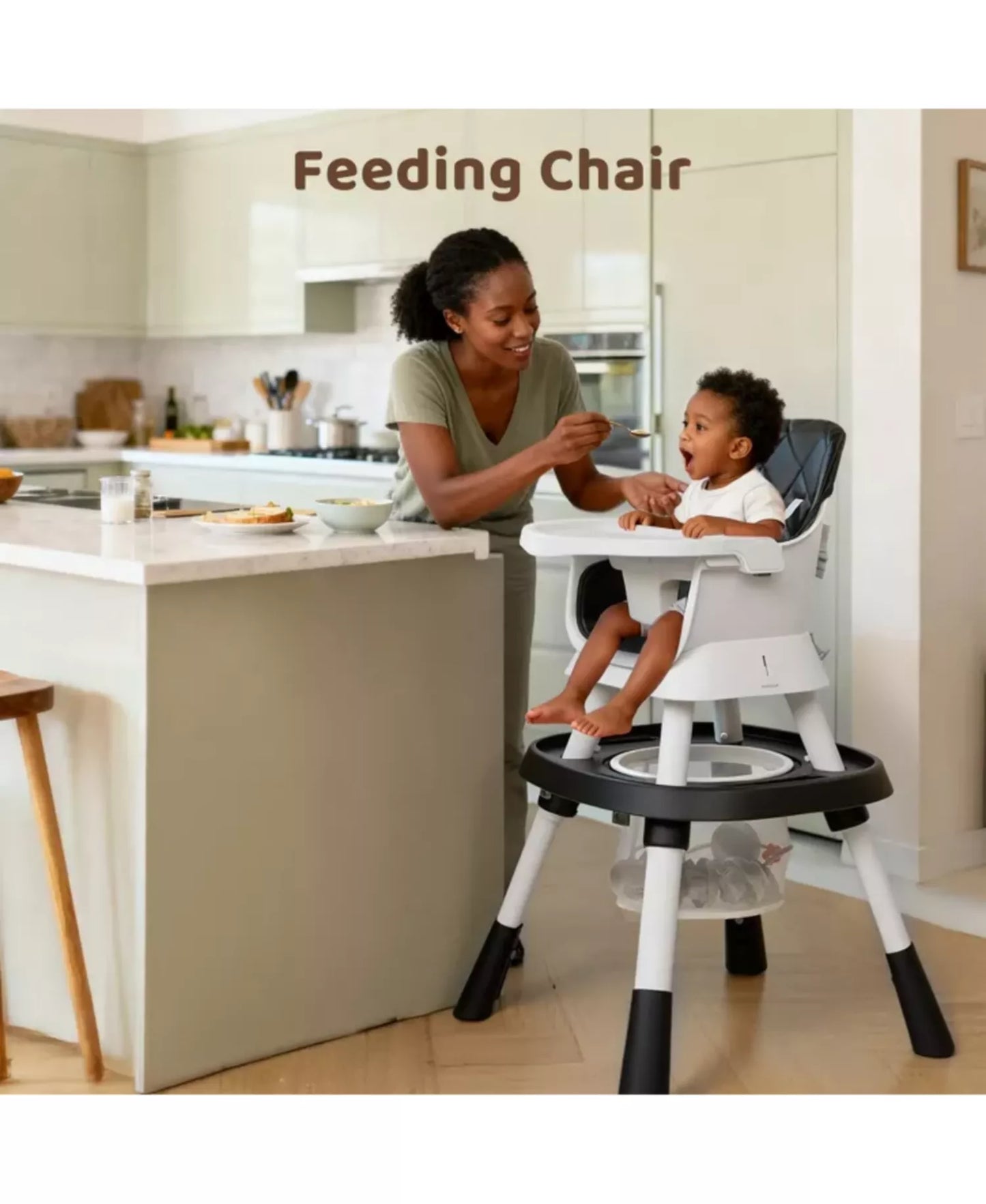 15-in-1 Baby High Chair Converts to Activity Center and Booster Seat with Removable Tray