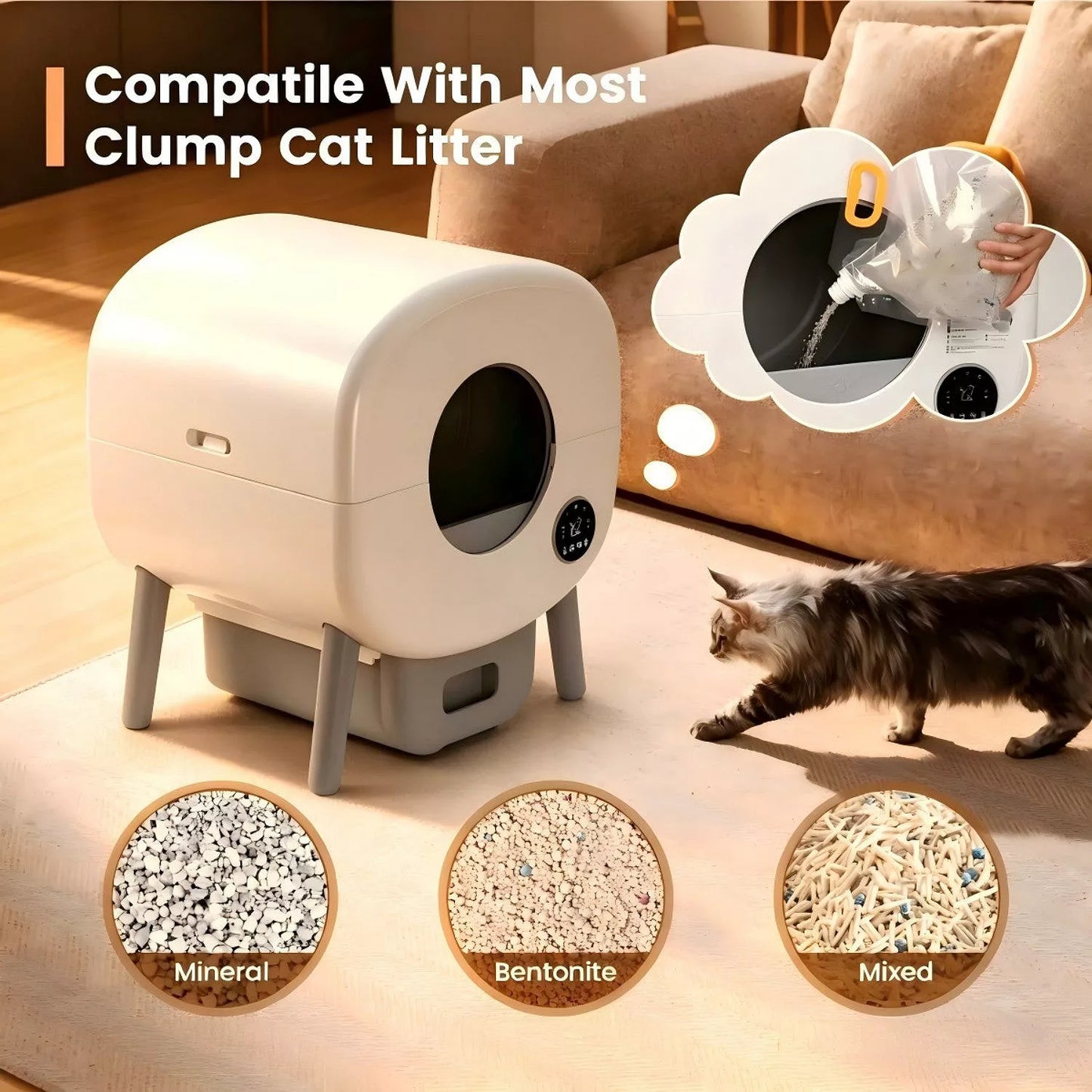 Self Cleaning Cat Litter Box Automatic Cat Litter Box Smart Cat Litter Box Smart App Control