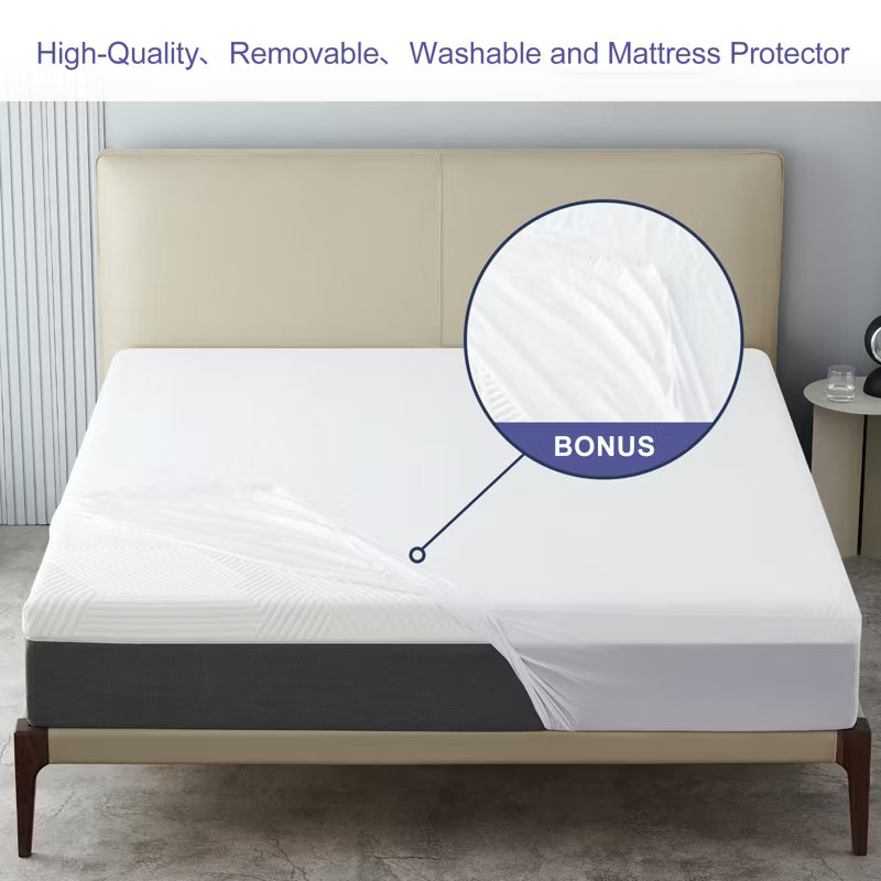Wuleitex Queen Size 14 Inch Memory Foam Mattress in a Box for Cooler Sleep Supportive & Pressure Relief, Queen Size