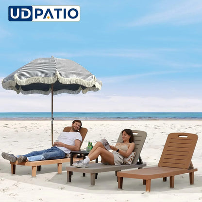 UDPATIO Oversized Outdoor Chairse Lounge Chair Set of 2, 5-Level Adjustment Backrest for Pool Beach Garden