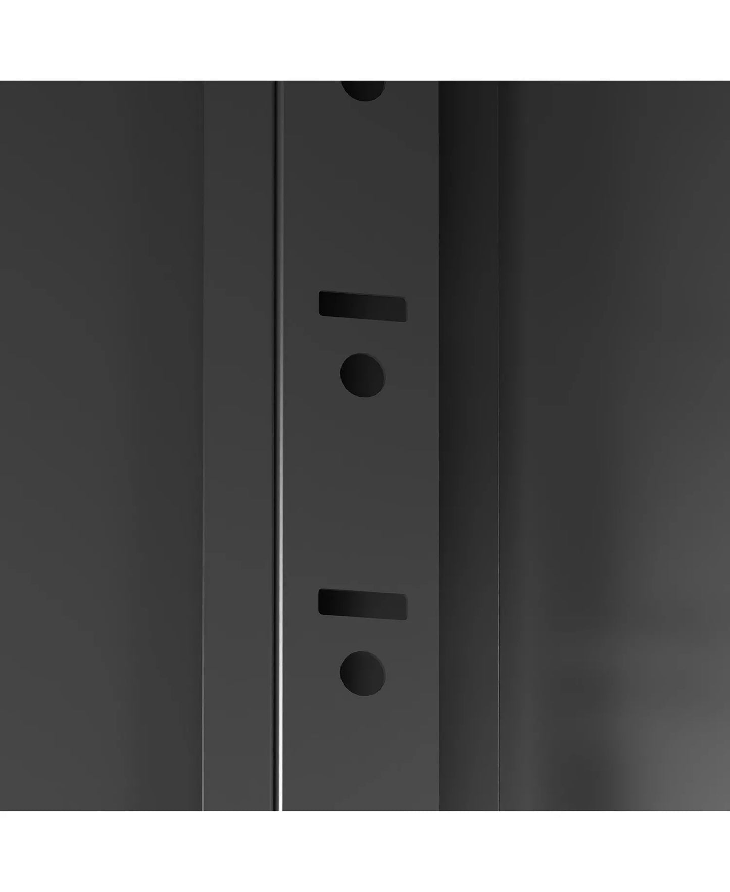Wall Mount Steel Cabinet - Modern Storage Organizer with Lockable Doors and Open Shelf
