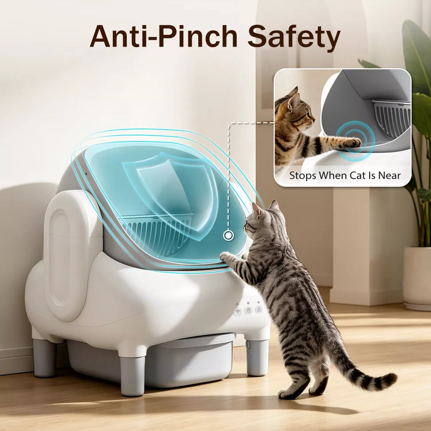 Cumridge Self-Cleaning Cat Litter Box with App & Large Waste Bin