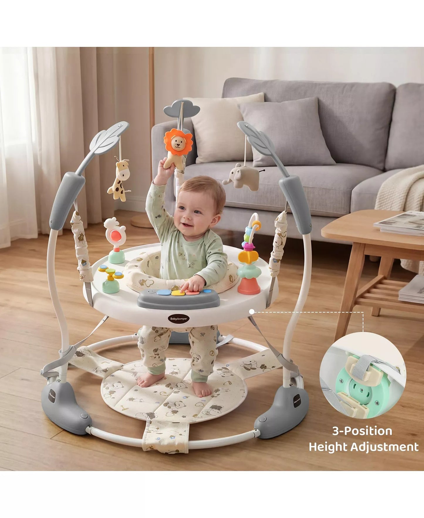 Toddler Activity Center, 360degree(s) Rotating Seat and Adjustable Heights