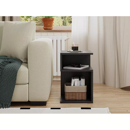 20'' S-Shaped End Table and Bookcase With Open Storage Shelves - Tree City