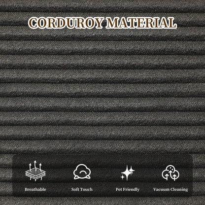 Furniliving 104.25" Modular Sectional Sofa, L-Shape Large Sectional Sofas, Cloud Sectional Sleeper Couch for Living Room, Bedroom, No Assembly Required, Gray