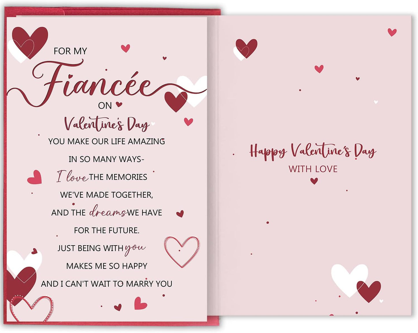 Heartfelt Valentine¡¯s Day Card for Fiancee, Romantic Love Card for Future Wife, Sweet Valentine Gift for Her, For My Fiancee on Valentine's Day