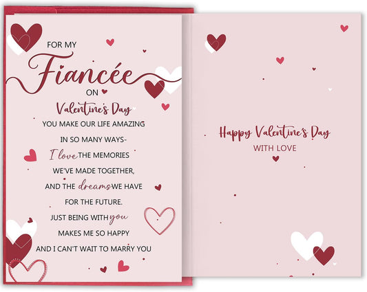 Heartfelt Valentine¡¯s Day Card for Fiancee, Romantic Love Card for Future Wife, Sweet Valentine Gift for Her, For My Fiancee on Valentine's Day