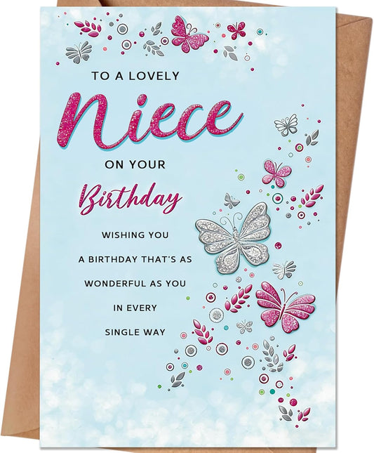 Niece Birthday Card, Birthday Cards & Gifts for Niece from Uncle Aunt