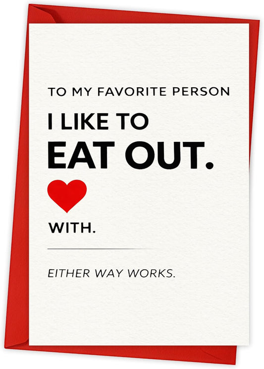 Funny Valentine¡¯s Day Card for Couples ¨C Cheeky Romantic Humor Card for Boyfriend, Girlfriend, Husband or Wife