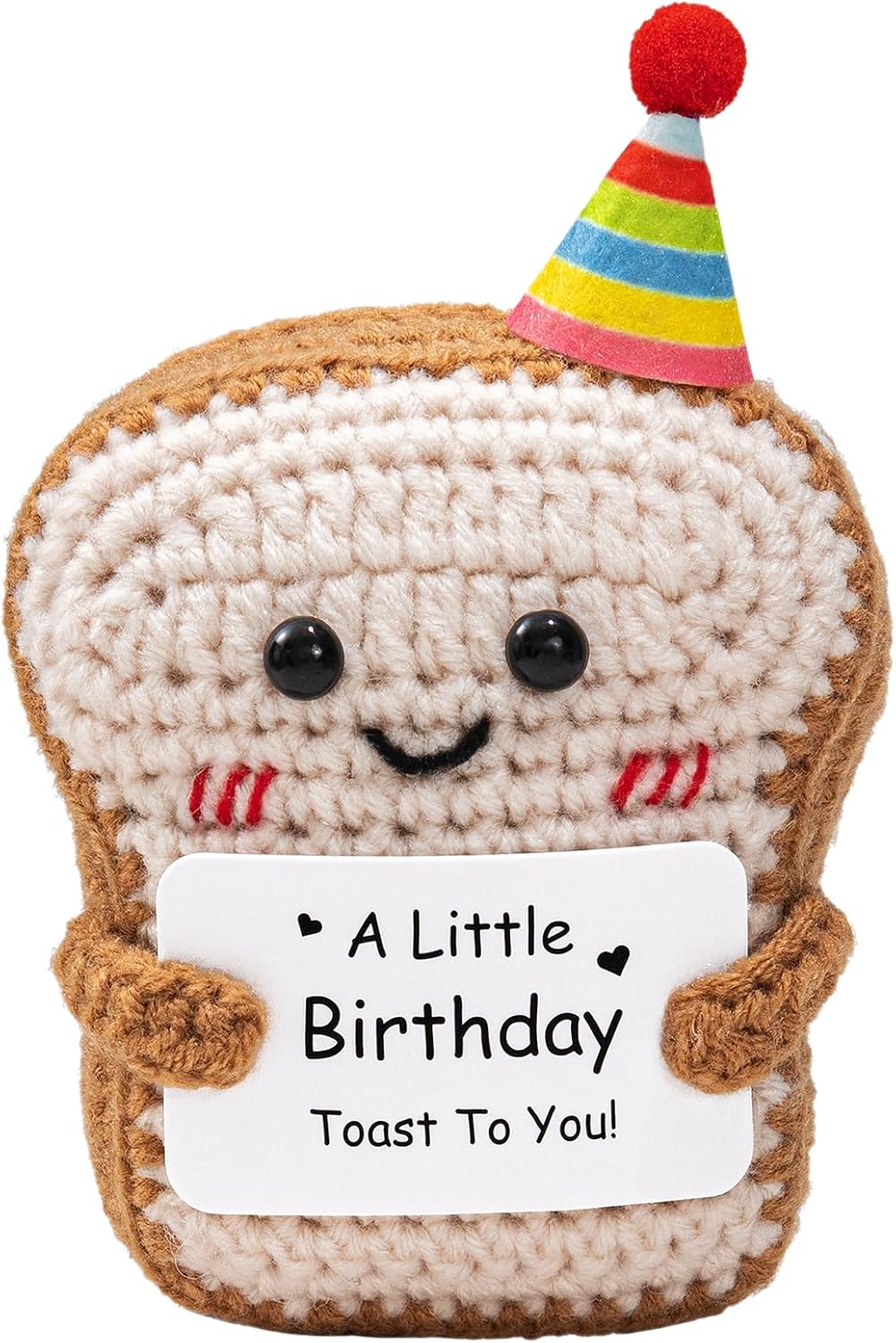 Crisky Crochet Funny Birthday Gifts for Women, Cute Birthday Card for Women Bday Party Decorations, Her, Him, Men, Teen Girls, Teacher, Sister, Mom, Coworker, Male, Female, Unique Desk Decor