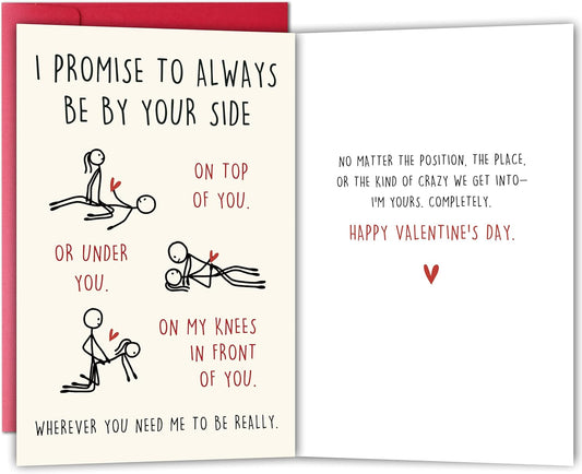 Funny Valentine¡¯s Day Card Gift for Husband Fiance Boyfriend, Romantic Adult Humor Valentine Card Gift for Wife Fiance Girlfriend