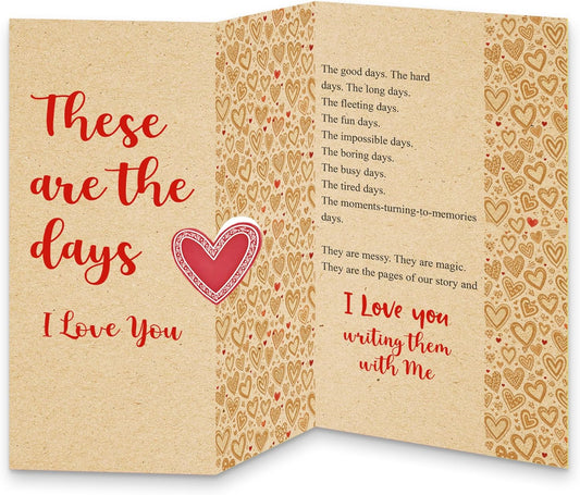 Romantic Valentine¡¯s Day Card with Heart Design, Greeting Card for Couples, Husband, Wife, Boyfriend, or Girlfriend