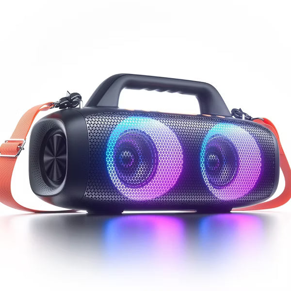 VEATOOL Portable Bluetooth Speaker, 60W Peak, Loud Bass, 24H Play, RGB Lights, for Outdoor, Home, Party, Pool, Beach, Gym, Work, Gifts