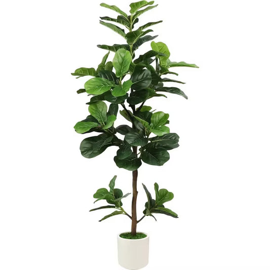 FAPO Set of 2 Artificial Lavender Topiary Ball with Ground Spike, UV Resistant Fake Evergreen Shrub for Outdoor Planters & Porch