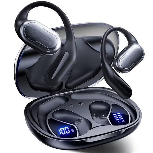 VEATOOL Wireless Clip-On Open Ear Earbuds, Bluetooth 5.4, ENC Clear Call, 50H Playtime, IPX7 Waterproof, for Small Ears & Glasses, Workouts