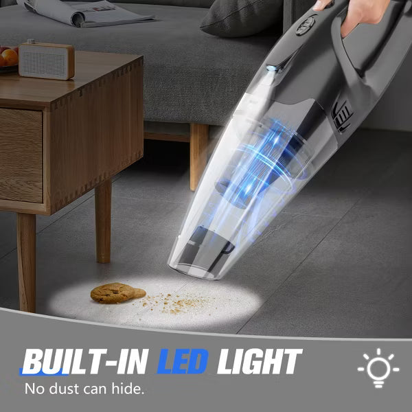 Teendow 6000Pa Cordless Handheld Vacuum Cleaner, Car Vaccum Cleaners for Apartment, Car & Rug,Rechargeable, Bagless,Lightweight