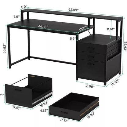 Tribesigns 63" Ergonomic Office Desk
