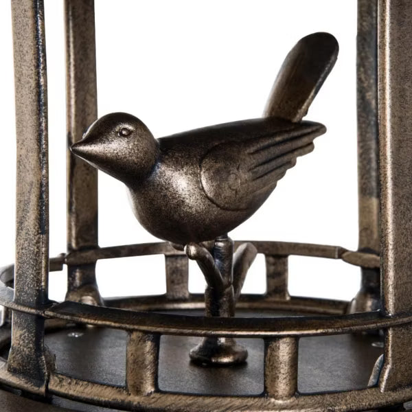 3-in-1 Garden Bird Bath Bowl Pedestal with Bird Feeder, Large Water Basin, Underneath Flower Planter, Bronze