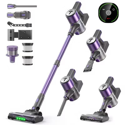 Teendow Cordless Vacuum Cleaner50KPa Lightweight Stick Vacuum, 300W Brushless Motor,Self-Standing Design,Hardwood Floor Vacuum for Pet Hair,Carpet