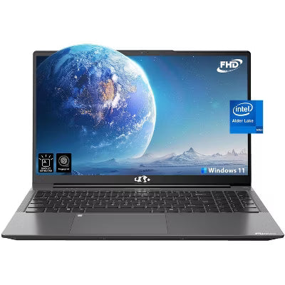 Refurbished: NIMO 15.6" IPS FHD-Laptop, 8GB RAM 512GB SSD Intel Pentium Quad Core N100 3.4GHz, WiFi 6 BT5.2 Win 11 Gray- Manufacturer Refurbished