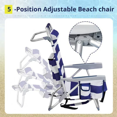 Karl Home Short Oxford Cloth Aluminum Beach Chair