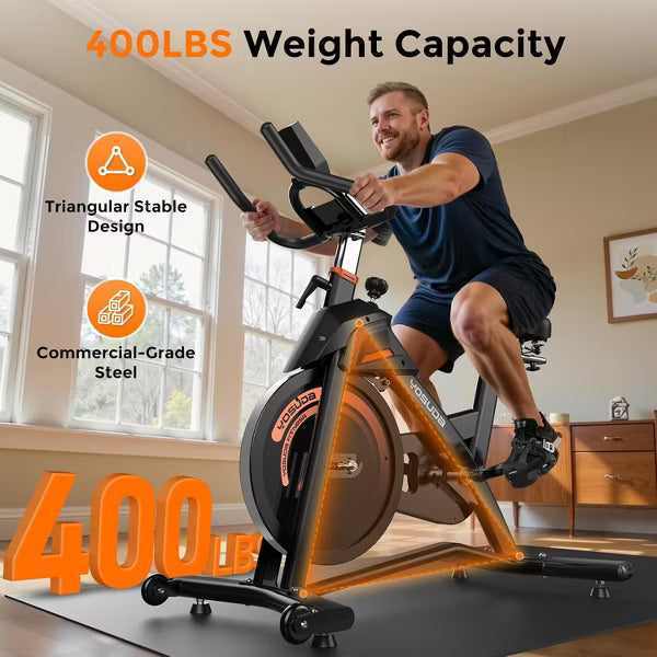 YOSUDA Pro Max Model Magnetic Exercise Bike with 400 lbs capacity,indoor Cycling Bike Stationary with Comfortable Seat Cushion