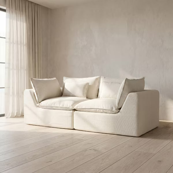 74.8" Oversized Modular Cloud Couch Wide Deep Seat Sofa True Relax Comfy Sectional for Living Room 2 Seats