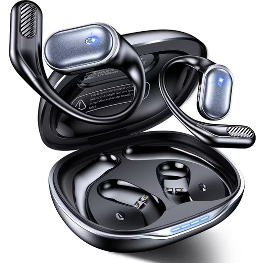 VEATOOL T6 Open Ear Headphones,Bluetooth 5.4 Wireless Earbuds,60H Playtime Stereo Sound Earphones,Air Conduction IPX7 Waterproof Open Ear Earbud