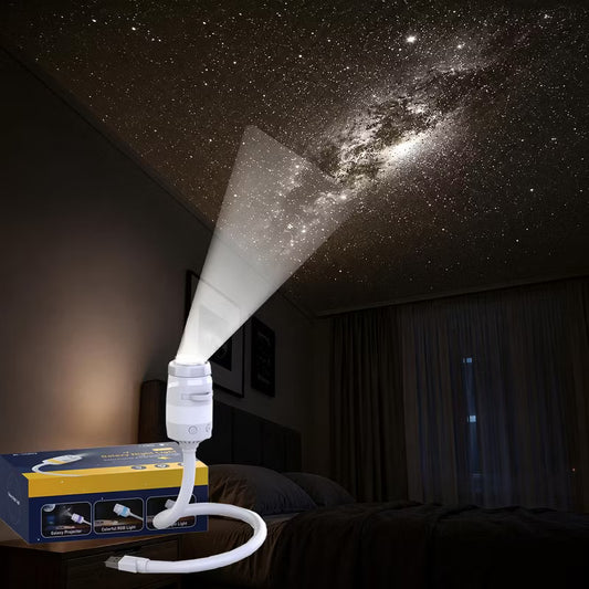 Morfone Galaxy Star Projector LED Night Light 360° Adjustable with 3 Projection Films